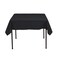 1 Yard Black Square Tablecloth Washable Polyester for Square or Round Tables 60 x 60 Inch Width